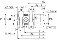 Опорно-поворотное устройство  INA / Schaeffler XSU080188