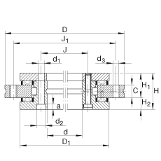 Подшипник поворотного стола  INA / Schaeffler YRT100