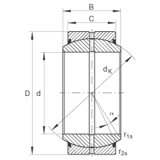 Шарнирный подшипник  INA / Schaeffler GE80-DO-2RS