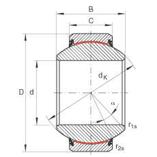 Шарнирный подшипник  INA / Schaeffler GE90-FW-2RS