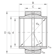 Шарнирный подшипник  INA / Schaeffler GE50-LO