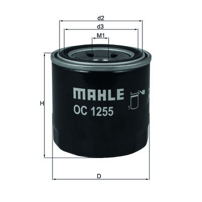 Сменный масляный фильтр OC 1255 MAHLE (Filtration Group) 