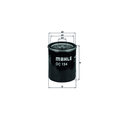 Сменный масляный фильтр OC 194 MAHLE (Filtration Group) 