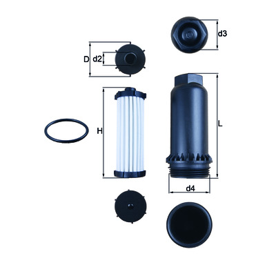 Гидравлический фильтр коробки передач HX 151KIT MAHLE (Filtration Group) 