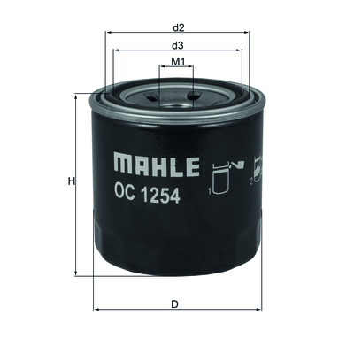 Сменный масляный фильтр OC 1254 MAHLE (Filtration Group) 