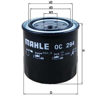 Сменный масляный фильтр OC 294 MAHLE (Filtration Group) 