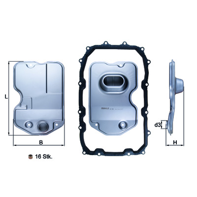 Гидравлический фильтр коробки передач HX 160KIT MAHLE (Filtration Group) 