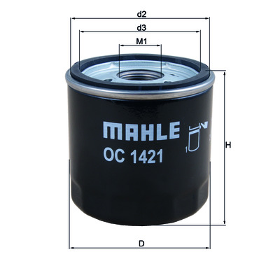 Сменный масляный фильтр OC 1421 MAHLE (Filtration Group) 