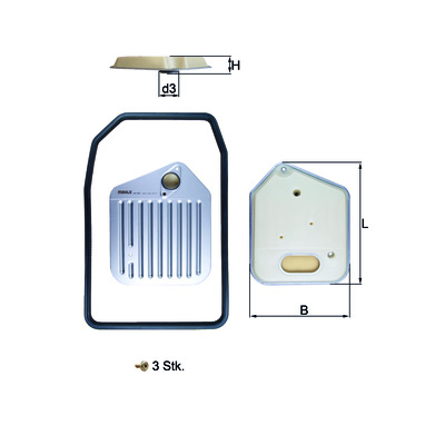 Гидравлический фильтр коробки передач HX 163KIT MAHLE (Filtration Group) 