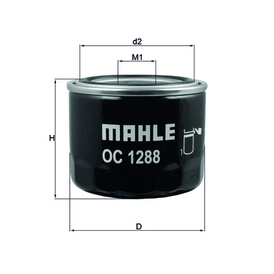 Сменный масляный фильтр OC 1288 MAHLE (Filtration Group) 