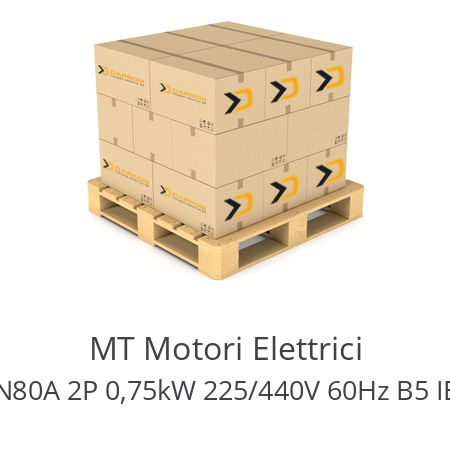   MT Motori Elettrici TN80A 2P 0,75kW 225/440V 60Hz B5 IE2