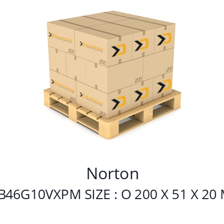   Norton SGB46G10VXPM SIZE : O 200 X 51 X 20 MM