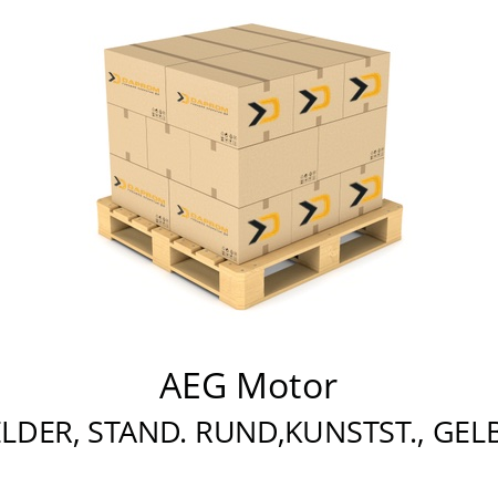   AEG Motor 185.803 LEUCHTMELDER, STAND. RUND,KUNSTST., GELB, STREUEND,FRONT