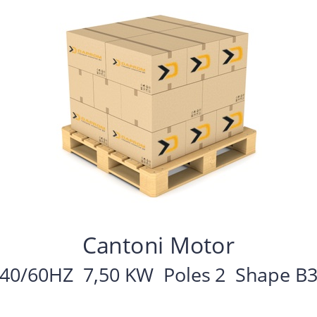   Cantoni Motor 2SIE132S-2B (112027)  V440/60HZ  7,50 KW  Poles 2  Shape B3  Volt/Hz 400 T 50  U.M Pz