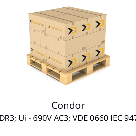   Condor MDR3; Ui - 690V AC3; VDE 0660 IEC 947-4