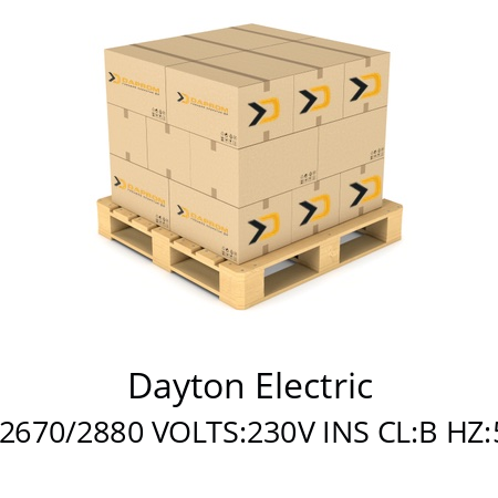   Dayton Electric MG0822028172010 HP:1/30 RPM:2670/2880 VOLTS:230V INS CL:B HZ:50/60HZ AMB:40C AMPS:0.30/0.33