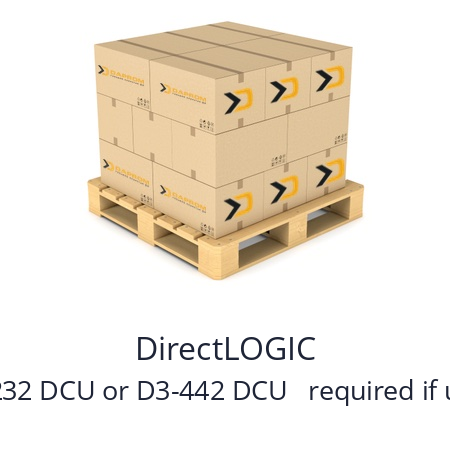   DirectLOGIC D3-330 CPU,  3.7K words RAM, D3-232 DCU or D3-442 DCU   required if using Windows-based programming