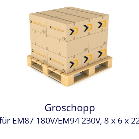   Groschopp für EM87 180V/EM94 230V, 8 x 6 x 22