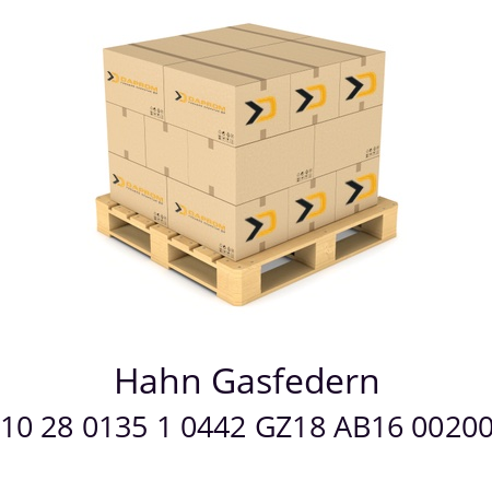   Hahn Gasfedern X 10 28 0135 1 0442 GZ18 AB16 00200N