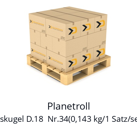   Planetroll Ubertragungskugel D.18  Nr.34(0,143 kg/1 Satz/set) 402-00206