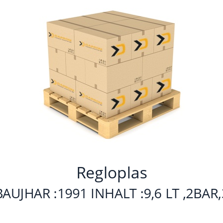   Regloplas FABRIK NO :541345 BAUJHAR :1991 INHALT :9,6 LT ,2BAR,300 C,24KW,25 L/MIN