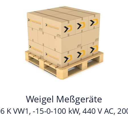   Weigel Meßgeräte LQ 96 K VW1, -15-0-100 kW, 440 V AC, 200/5 A